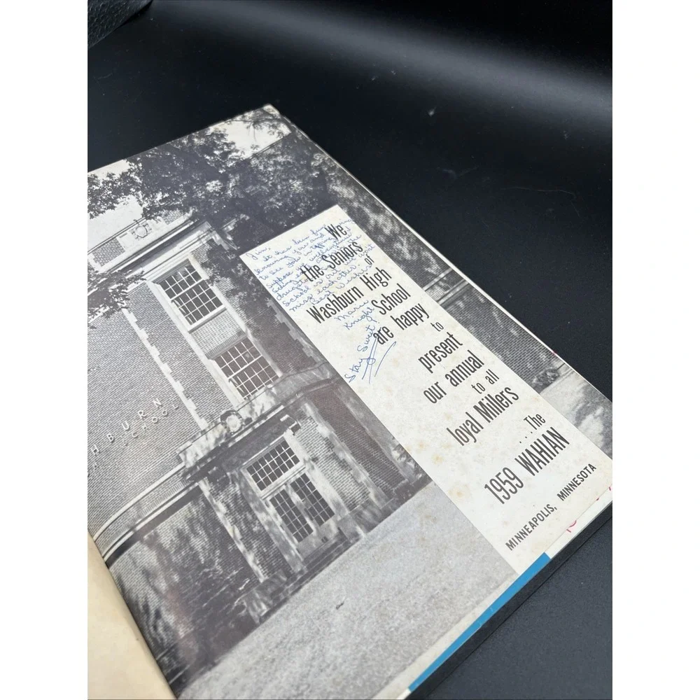 1959 Washburn High School Minneapolis MN Wahian Yearbook Year Book Signed Jim